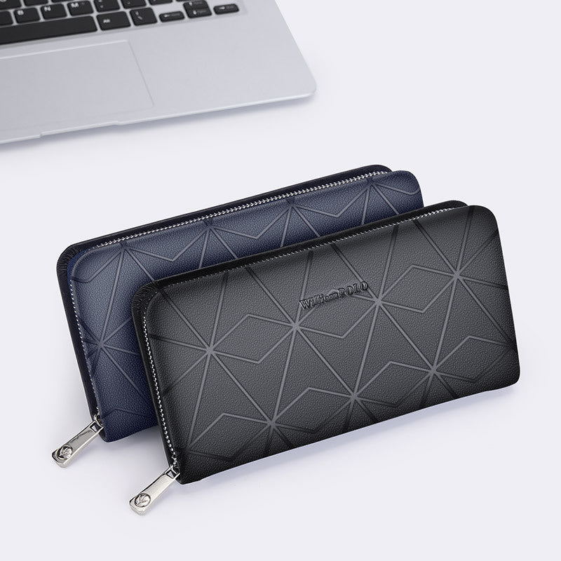 Men's Long Clutch Polyester Wallet