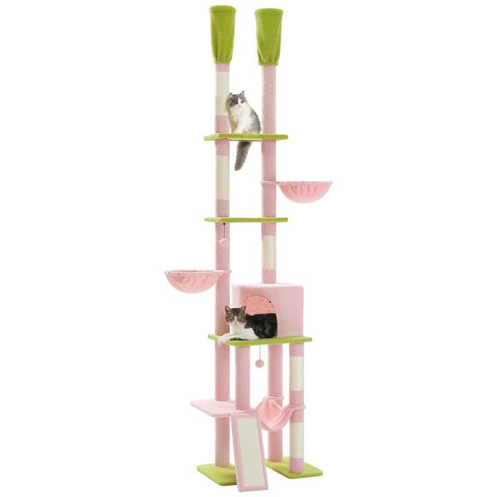 Cactus Cat Tower Floor-to-Ceiling Adjustable Cat Tree