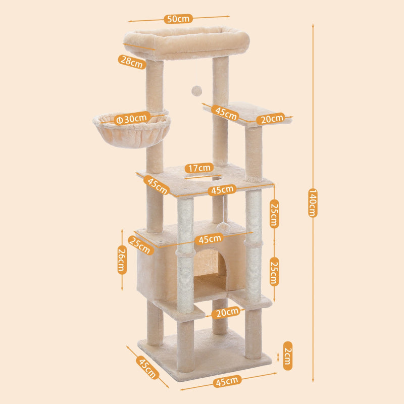 Multi-Level Cat Tree with Condo and Scratching Posts