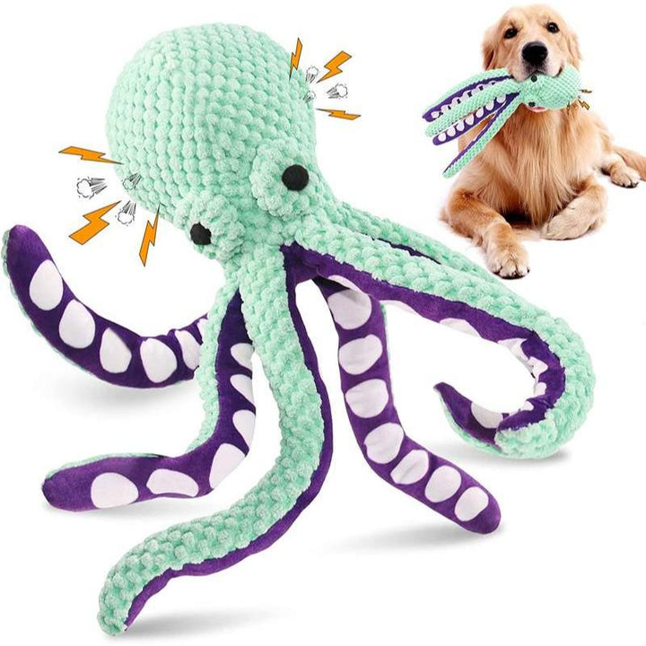 Interactive Squeaky Octopus Plush Toy for Dogs