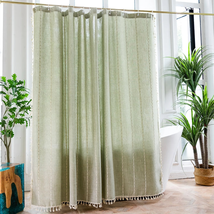 Bohemian Tassel Shower Curtain