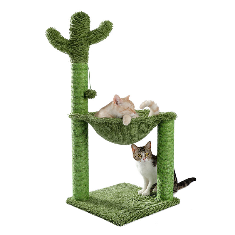 Cactus Cat Scratching Post with Hammock