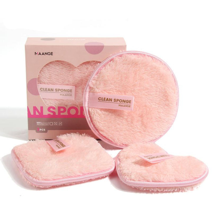 3Pcs Reusable Makeup Removal Sponge Set