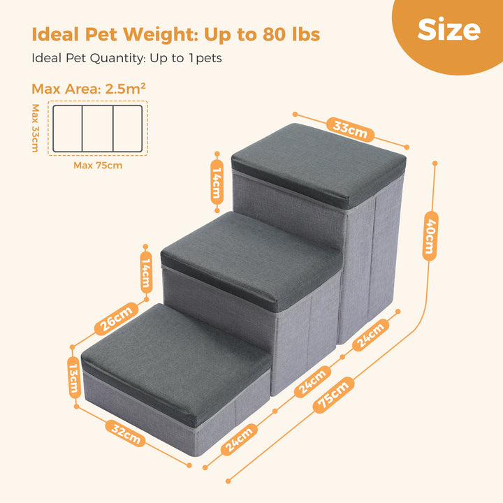 Foldable 2-in-1 Pet Stairs