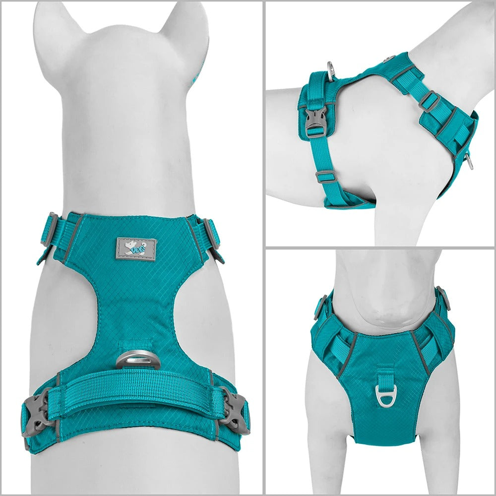 Reflective Nylon Dog Harness Adjustable and Breathable for Small Medium Large Dogs