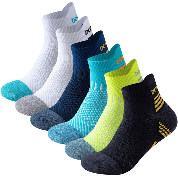 Thick Cushioned Running Socks – Unisex Low Cut Ankle Sports Socks