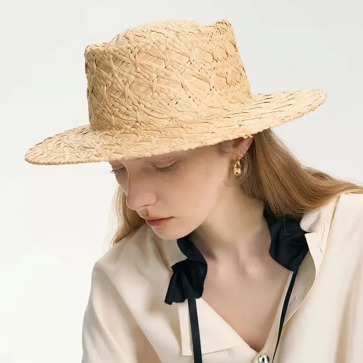 Elegant Handmade Raffia Sun Hat
