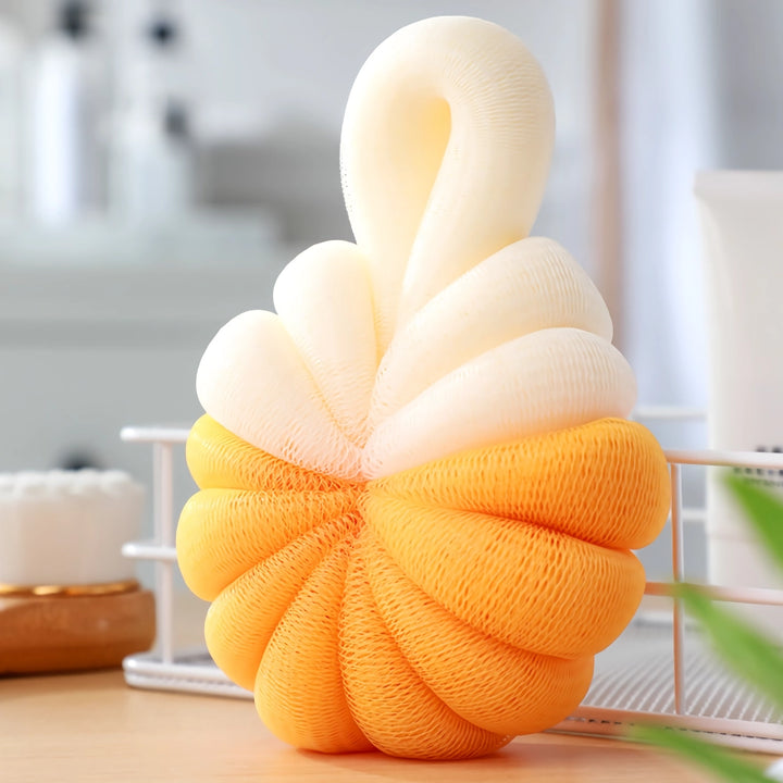 Cute Pumpkin Shaped Bath Sponge Mesh Balls