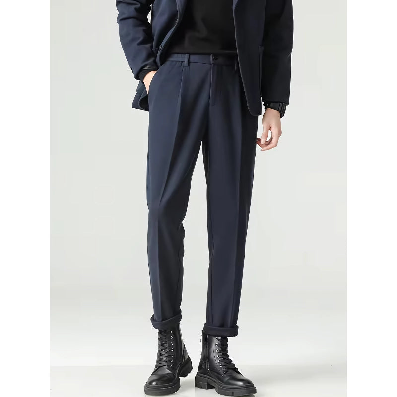 Minimalist Loose Pleated Suit Pants