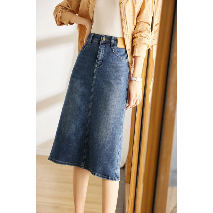 Korean Style Split Denim Skirt