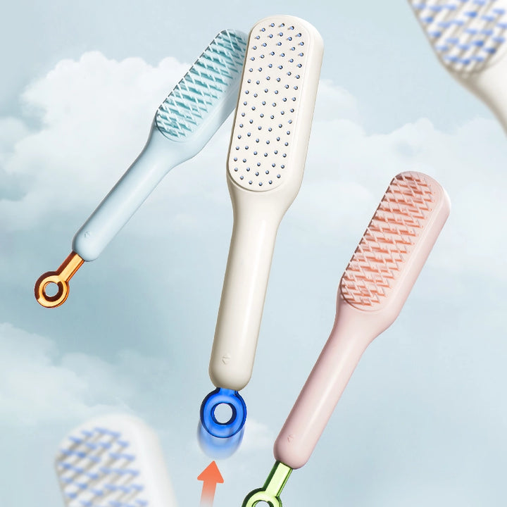 Self-Cleaning Anti-Static Massage Hair Brush