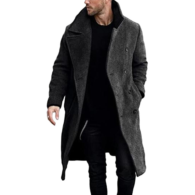 Woolen Coat Men's Thickened Coat