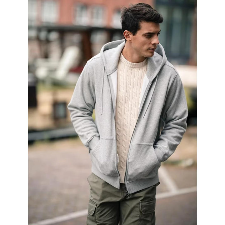 Men's Oversize Full Zip Fleece Lined Hoodie