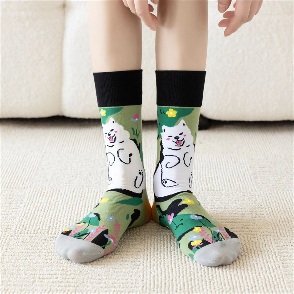 Cute Cartoon Fox Cat Socks