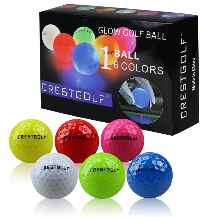 LED Glowing Golf Ball Night Practice 6 Pieces In A Box