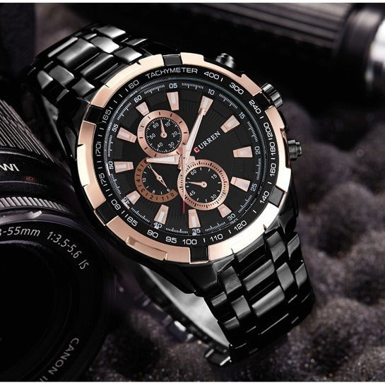 Men's Watch Business Steel Belt Quartz Watch