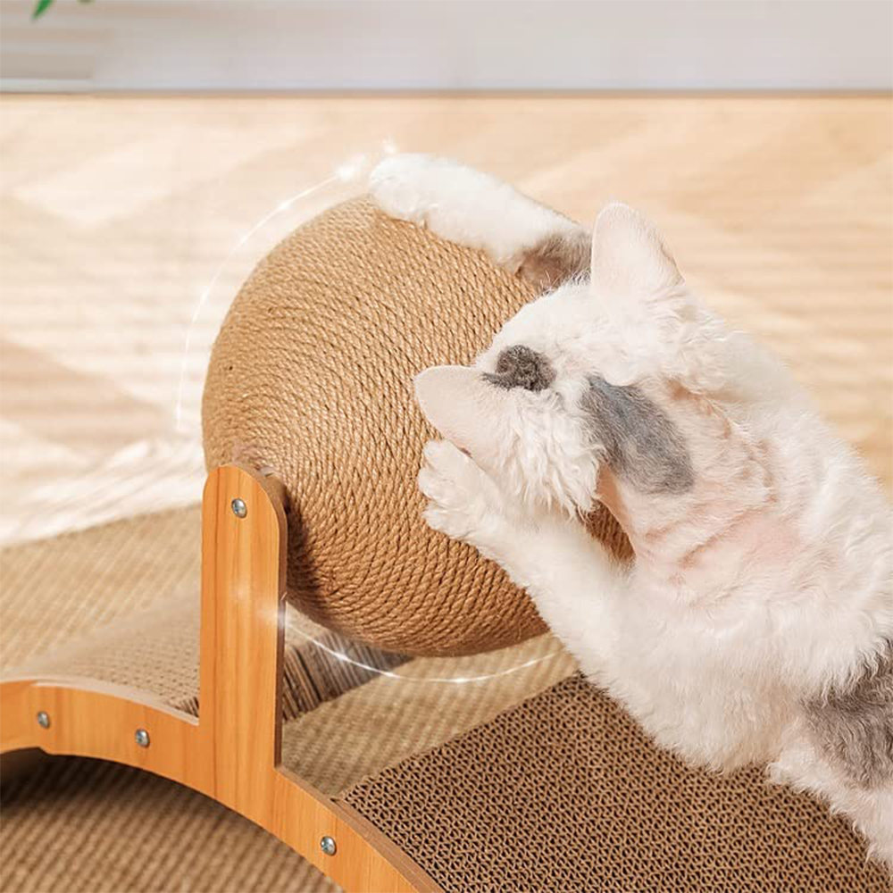 Wear-Resistant Cat Scratching Board & Sisal Rope Ball Toy