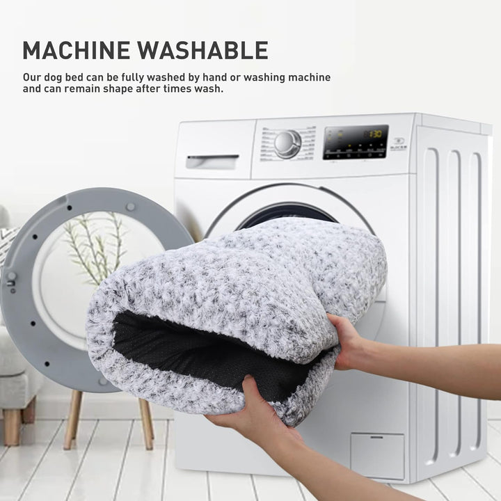 Washable Deluxe Plush Dog Bed