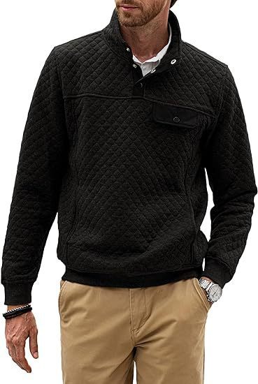 Simple Trendy Loose Sweater Long Sleeve Stand Collar Men