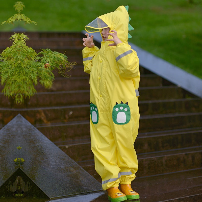 80-145cm Kids Waterproof Raincoat Jumpsuit