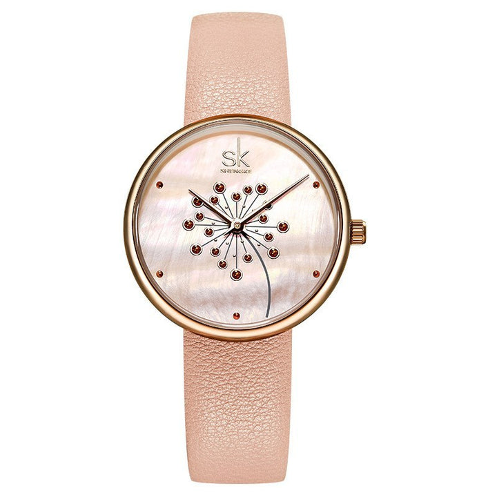 Dandelion Color Shell Face Female Watch