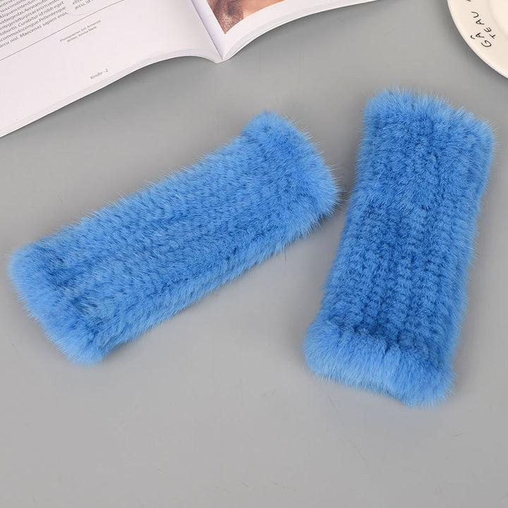 Thickened Warm Winter Wristband Mid-length Gloves