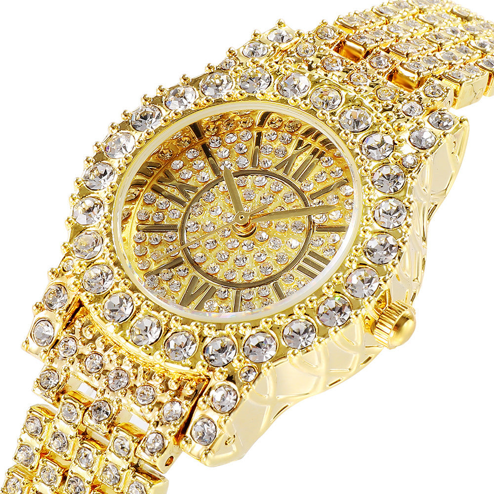 Full Rhinestone Waterproof Women's Watch Jewelry Clasp Bracelet Watch