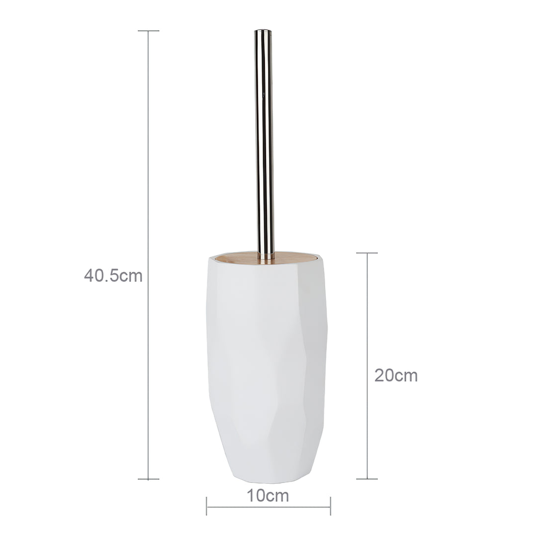 Eco-Friendly Resin Toilet Brush with Non-Slip Handle and Base