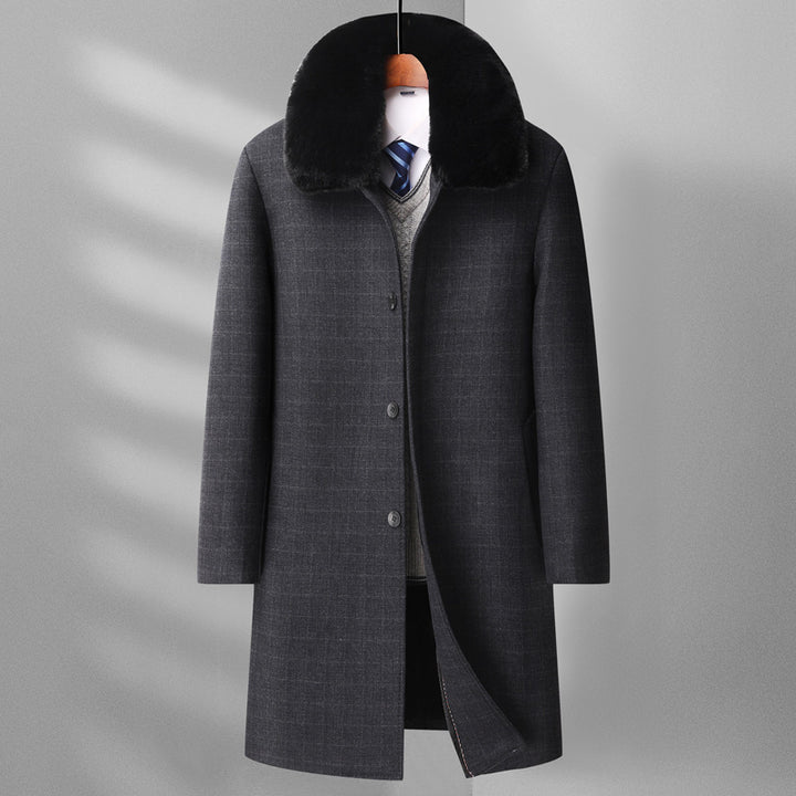 Middle Aged And Elderly Wool Overcoat Men Warm