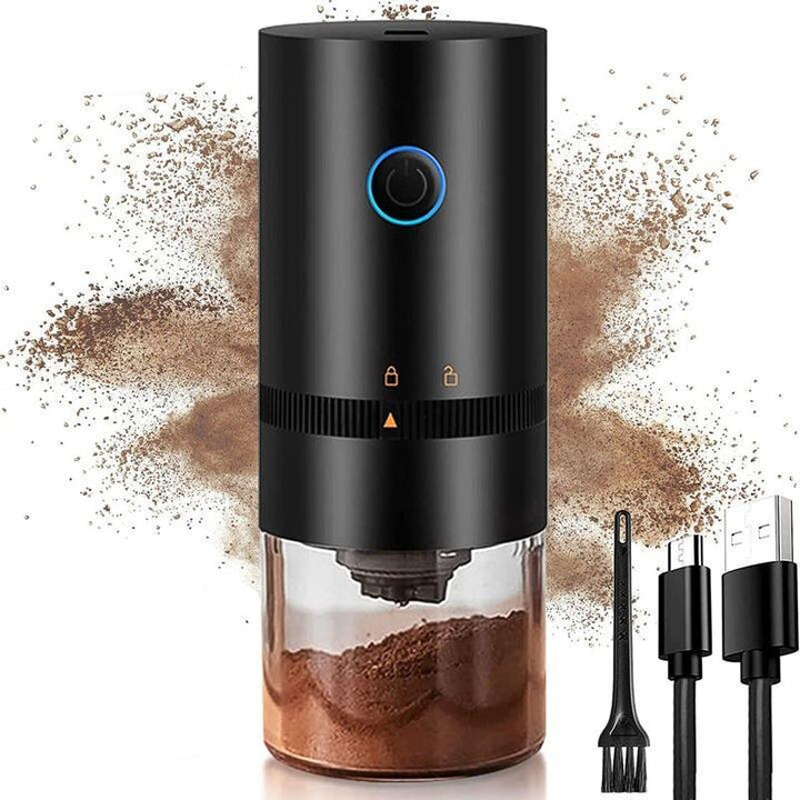 Portable Electric Coffee Grinder with USB Type-C Charging & Ceramic Burr