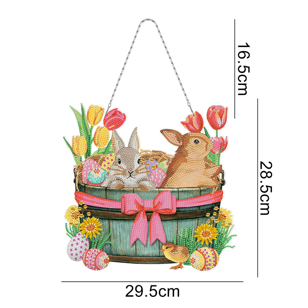 New Easter Bunny Series Decorative Ring Hanging Painting DIY Diamond Painting