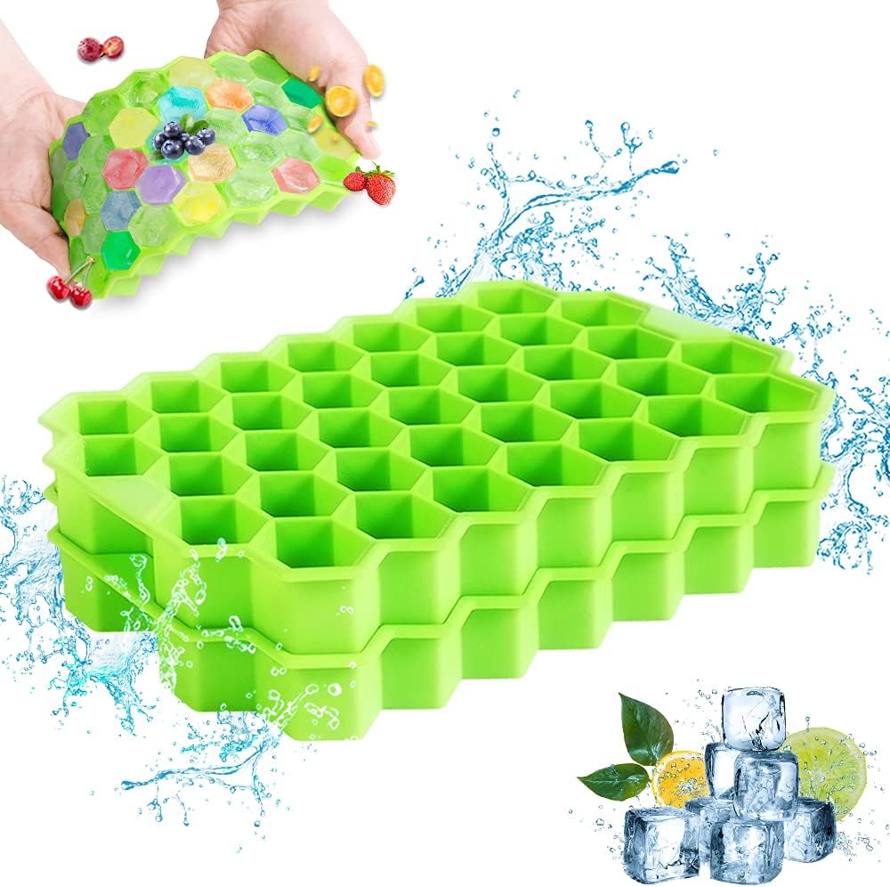 37-Cavity Honeycomb Silicone Ice Cube Tray