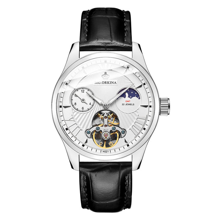 Men's Fashion Simple Leisure Tourbillon Automatic Mechanical Watch