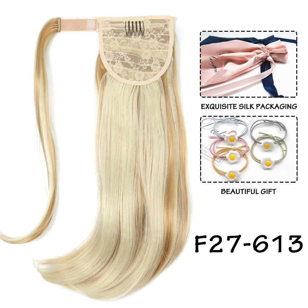 Synthetic Straight Wraparound Ponytail