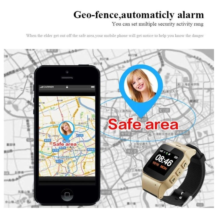 Gps Tracking Watch For  Elderly Smart Watch Anti-lost SOS Wifi