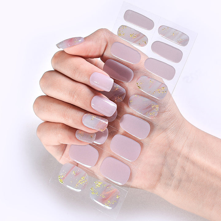 Internet Celebrity Semi-baked Gel Nail Sticker Waterproof And Durable 3d Paper Patch