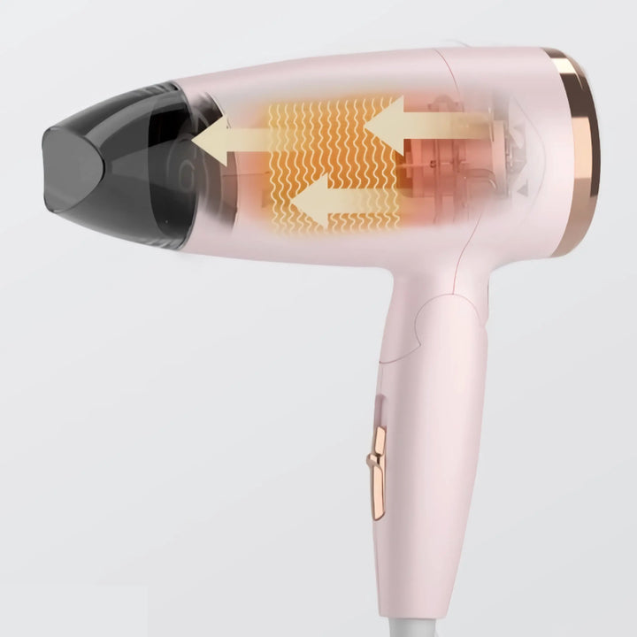 Compact Foldable Hair Dryer for Travel and Student Use