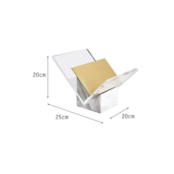 Elegant Natural Marble and Acrylic Book Stand