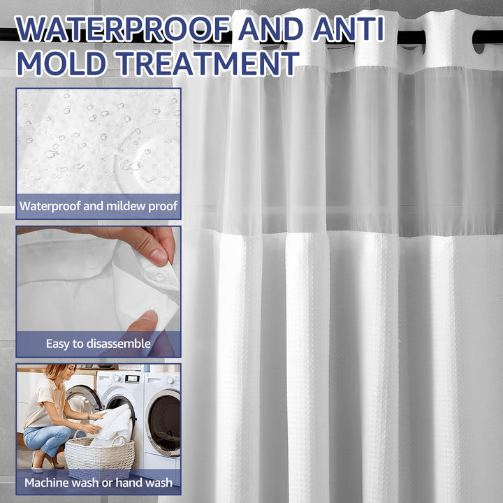 Waterproof Double Layer Shower Curtain