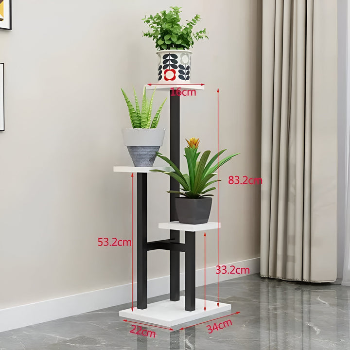 Modern 3-Tier Metal Plant Stand for Indoor and Outdoor Spaces