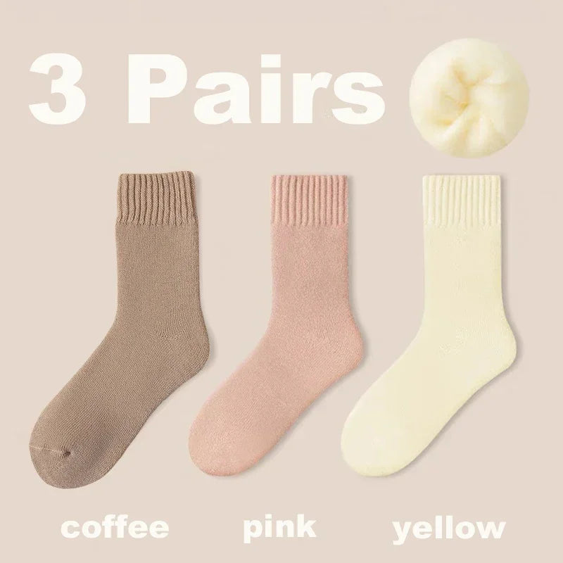 3 Pairs Women’s Cozy Wool Socks