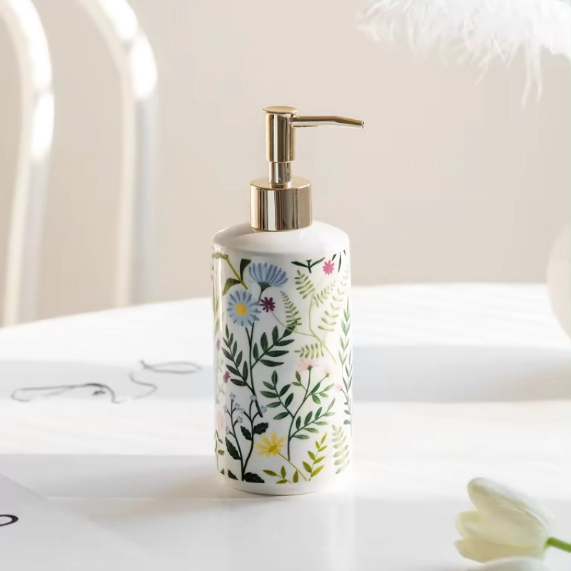 Ceramic Flower Soap Dispenser