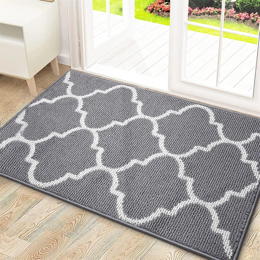 Absorbent Non-Slip Indoor Doormat - Low-Profile Dirt-Resistant Entryway Mat