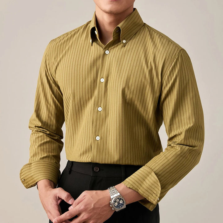 Men's Shirt with Contrasting Stripes