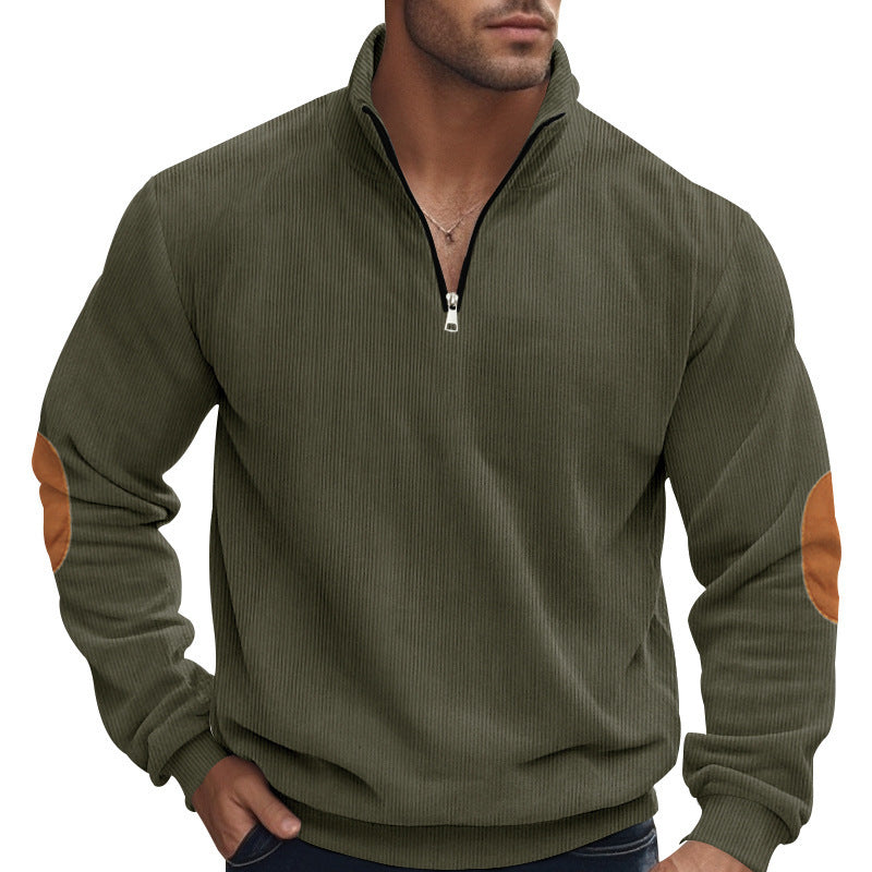 All-matching Embroidered Men's Corduroy Top