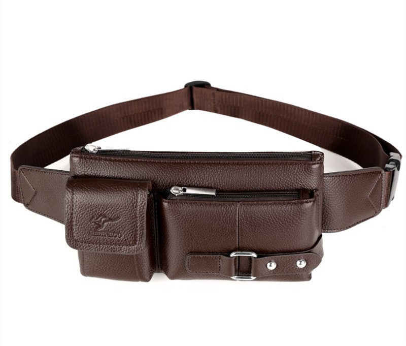 Luxury Brand Waist Bag Men Leather Fanny Pack Chest Bag Male Casual Belt Bags Sling Crossbody Bum Bag Belly Waist Packs Heuptas