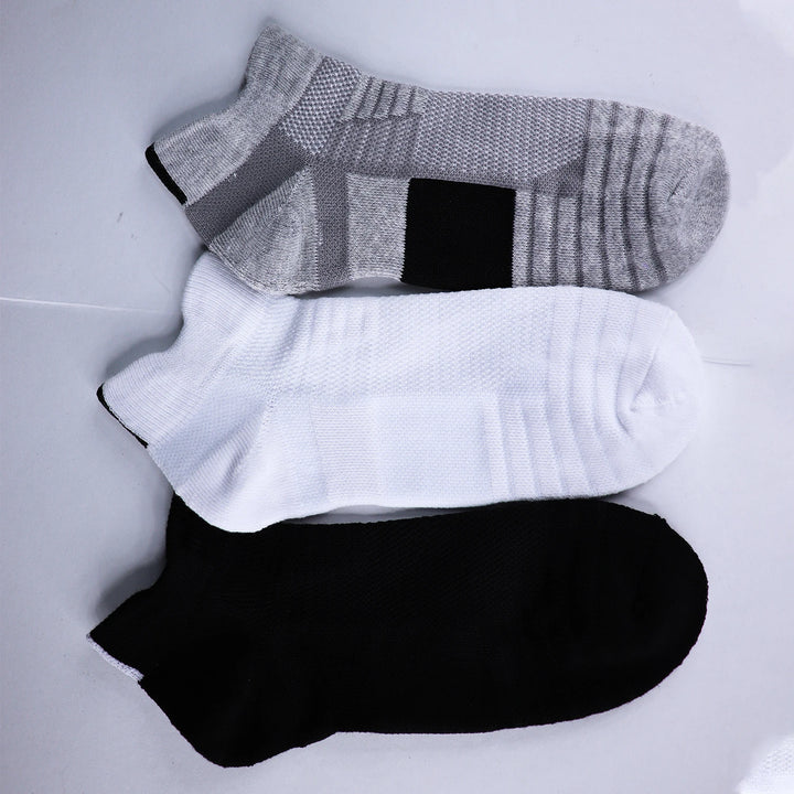 3 Pairs Cushioned Mesh Sports Socks