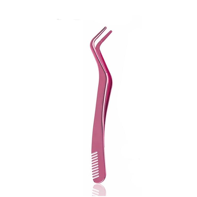 Professional Stainless Steel Eyelash Tweezers Applicator