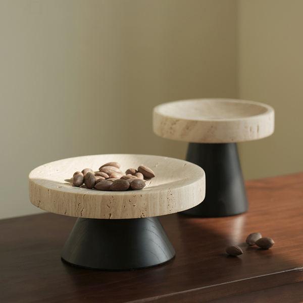 Luxury Travertine Pedestal Bowl