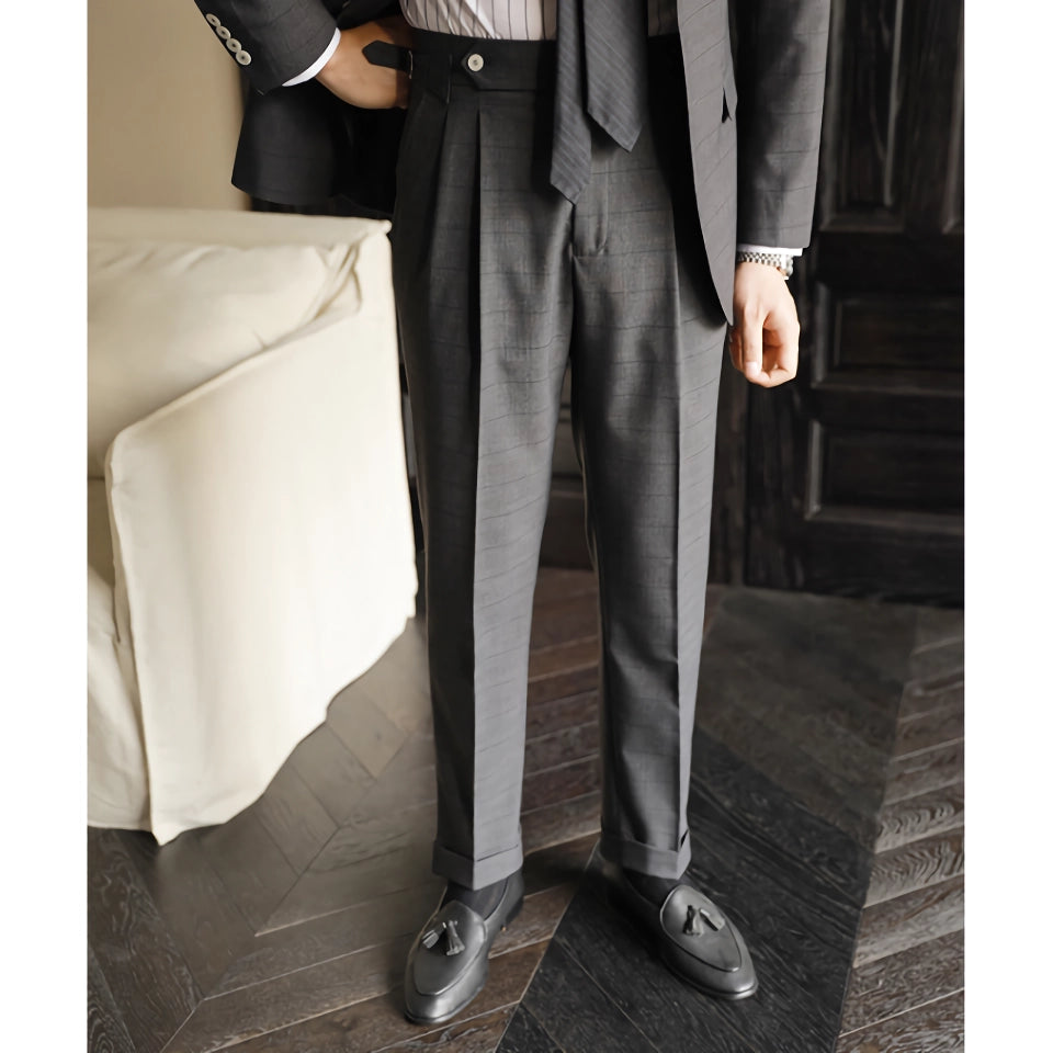 Elegant Single Breasted Slim Fit 2-Piece Suit for Weddings & Parties